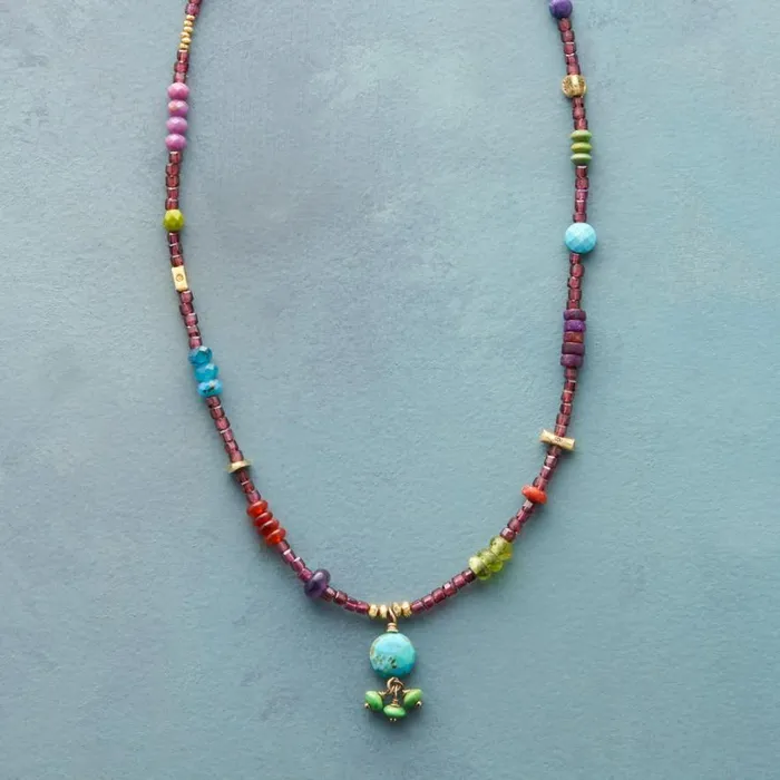 Women Annie Garnet Necklace Sundance Catalog Necklaces