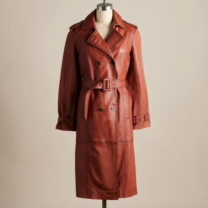 Women Araminta Leather Trench Coat Rust Sundance Catalog Jackets and Coats Women Araminta Leather Trench Coat Rust Sundance Catalog Jackets and Coats