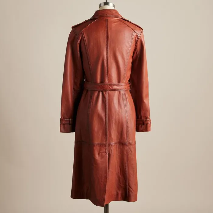 Women Araminta Leather Trench Coat Rust Sundance Catalog Jackets and Coats Women Araminta Leather Trench Coat Rust Sundance Catalog Jackets and Coats