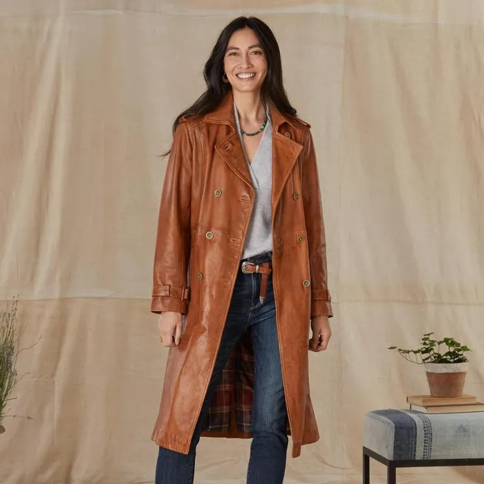 Women Araminta Leather Trench Coat Rust Sundance Catalog Jackets and Coats Women Araminta Leather Trench Coat Rust Sundance Catalog Jackets and Coats