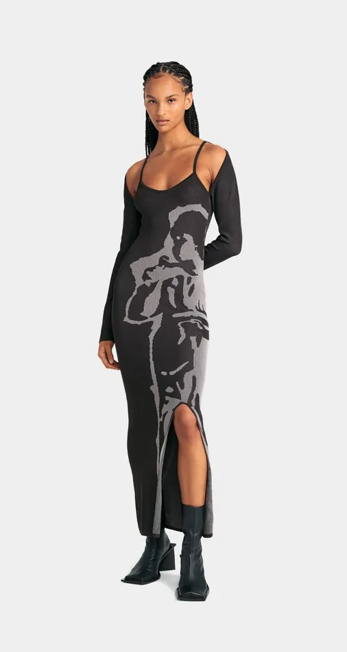 Women Ash Dark Grey Rimona Dress Daily Paper Dresses Women Ash Dark Grey Rimona Dress Daily Paper Dresses