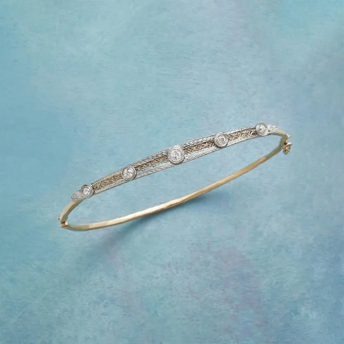 Women Avery Vintage Pin Bangle Sundance Catalog Bracelets