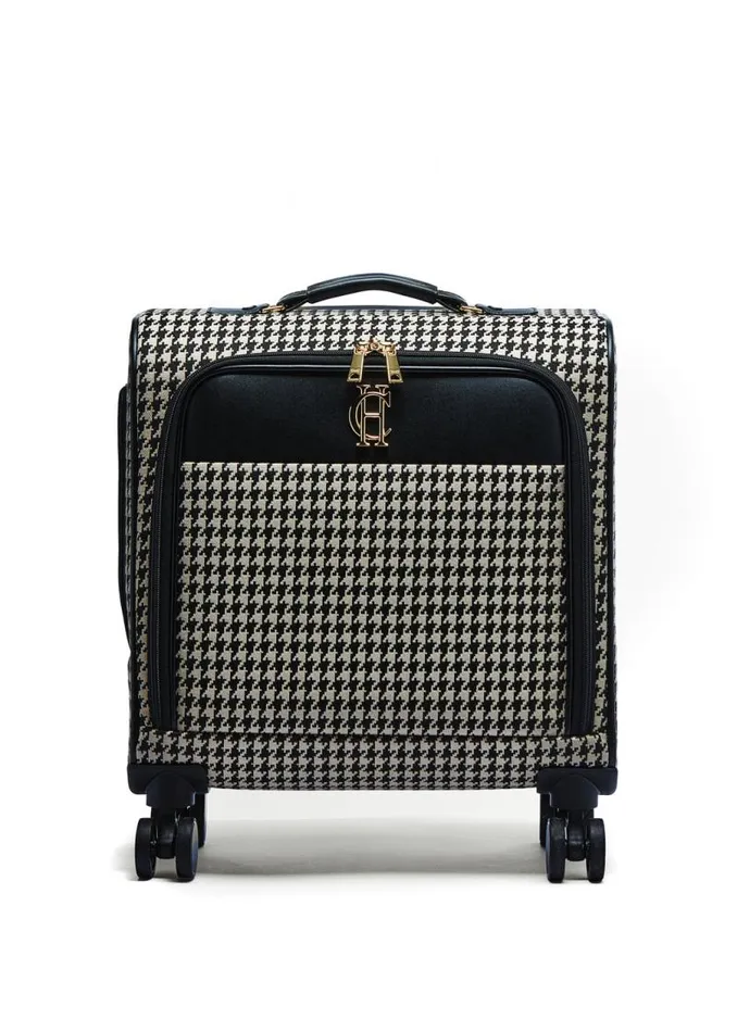 Women Bags Holland Cooper Knightsbridge Small Suitcase Ecru Houndstooth Women Bags Holland Cooper Knightsbridge Small Suitcase Ecru Houndstooth