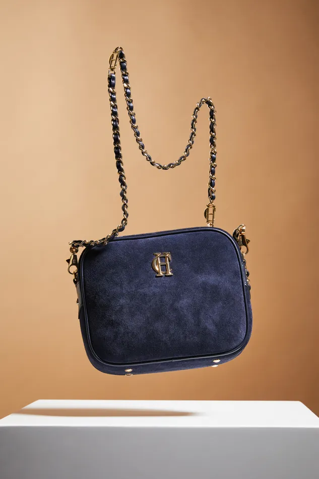 Women Bags Holland Cooper Soho Camera Bag Ink Navy Suede