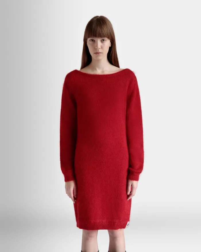 Women Bally Dresses and Skirts Mini Dress In Candy Red Mohair And Silk Red Women Bally Dresses and Skirts Mini Dress In Candy Red Mohair And Silk Red