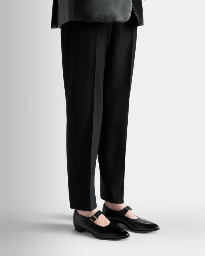 Women Bally Flats and Moccasins Glendale MaryJane In Black Leather Black