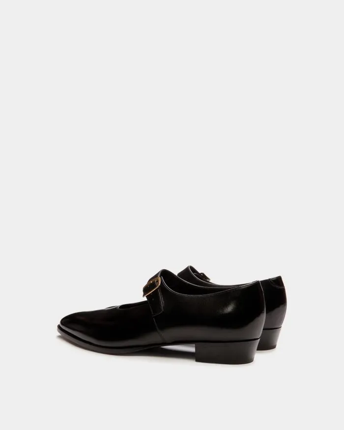 Women Bally Flats and Moccasins Glendale MaryJane In Black Leather Black