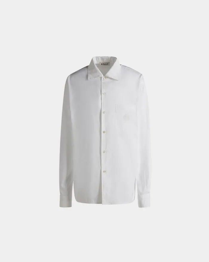 Women Bally Shirts and TShirts Long Sleeve Shirt In White Cotton White