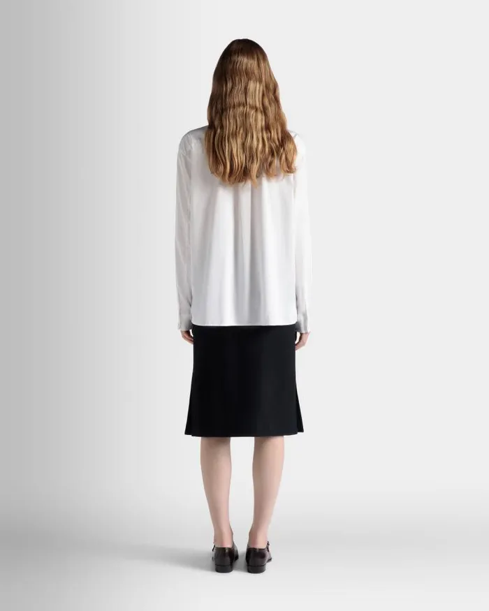 Women Bally Shirts and TShirts Long Sleeve Shirt In White Cotton White