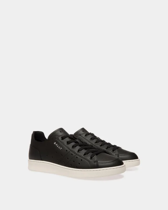 Women Bally Sneakers Tennis Sneaker In Black Leather Black Women Bally Sneakers Tennis Sneaker In Black Leather Black