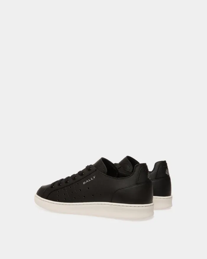 Women Bally Sneakers Tennis Sneaker In Black Leather Black Women Bally Sneakers Tennis Sneaker In Black Leather Black