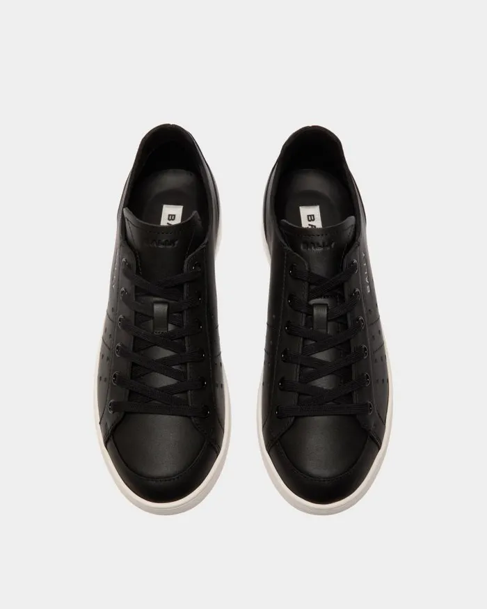 Women Bally Sneakers Tennis Sneaker In Black Leather Black Women Bally Sneakers Tennis Sneaker In Black Leather Black