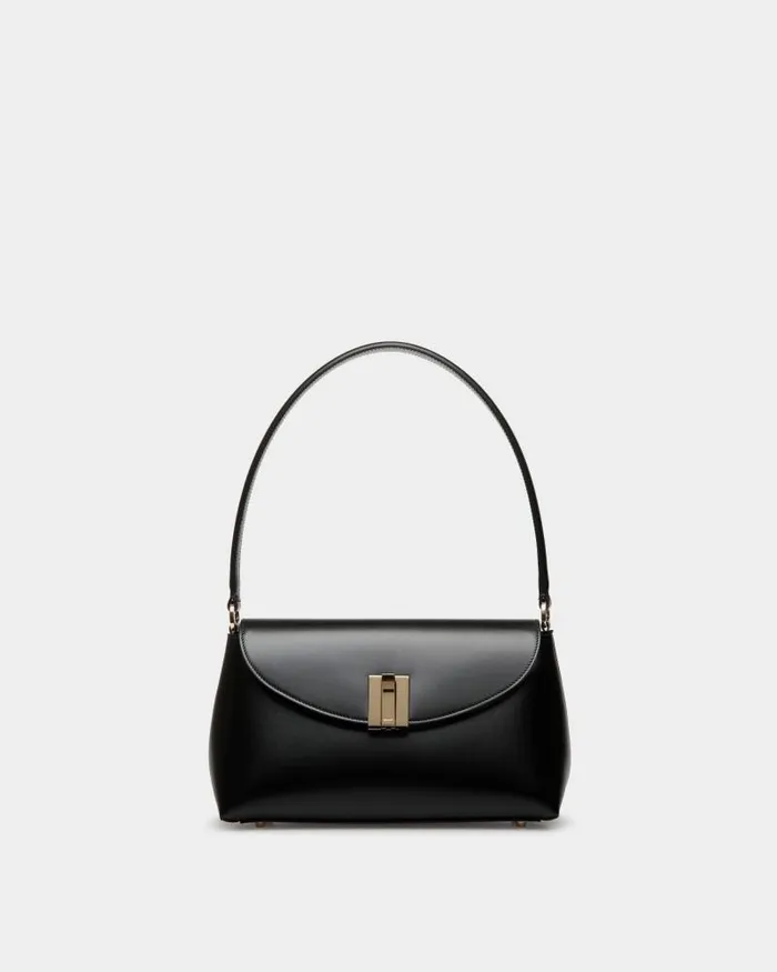 Women Bally Top Handle Bags Ollam Small Top Handle Bag In Black Leather Black Women Bally Top Handle Bags Ollam Small Top Handle Bag In Black Leather Black