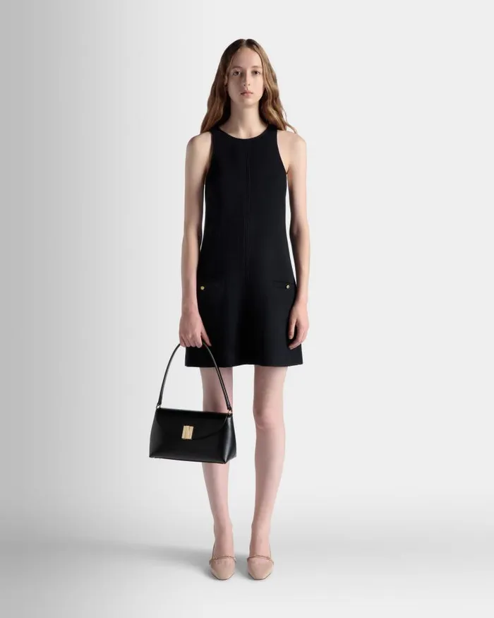 Women Bally Top Handle Bags Ollam Small Top Handle Bag In Black Leather Black