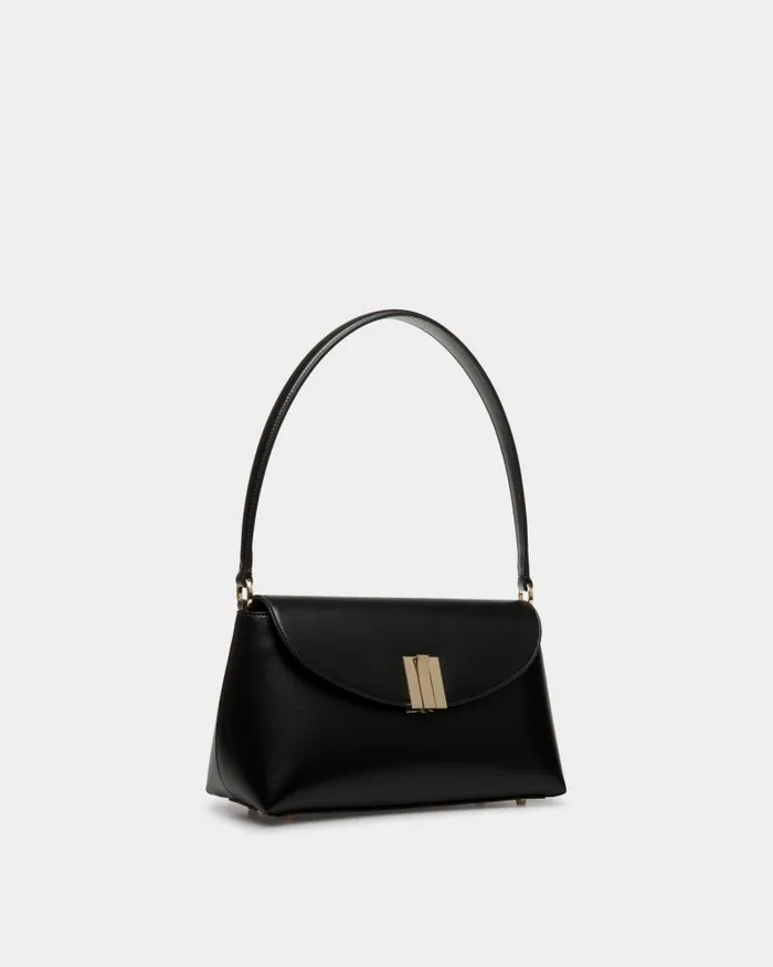Women Bally Top Handle Bags Ollam Small Top Handle Bag In Black Leather Black