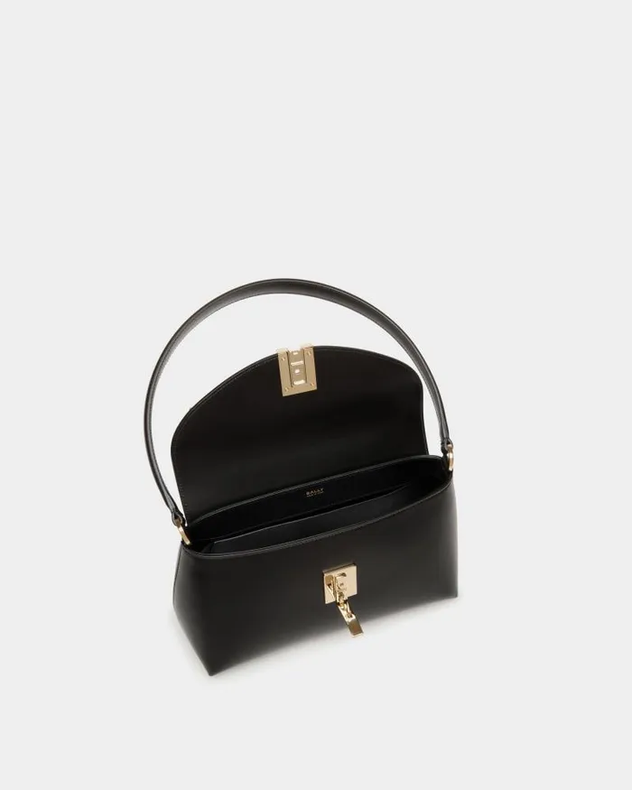 Women Bally Top Handle Bags Ollam Small Top Handle Bag In Black Leather Black