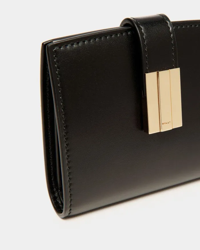 Women Bally Wallets and Card Holders Ollam Wallet In Black Leather Black Women Bally Wallets and Card Holders Ollam Wallet In Black Leather Black