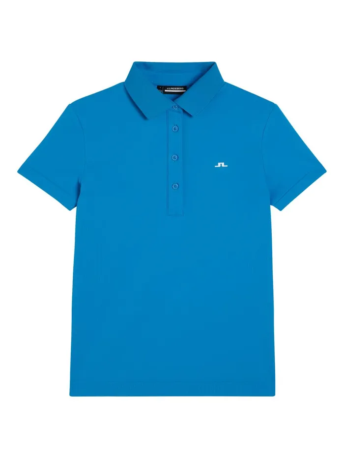 Women Barbara Polo Brilliant Blue JLindeberg Polo Shirts Women Barbara Polo Brilliant Blue JLindeberg Polo Shirts