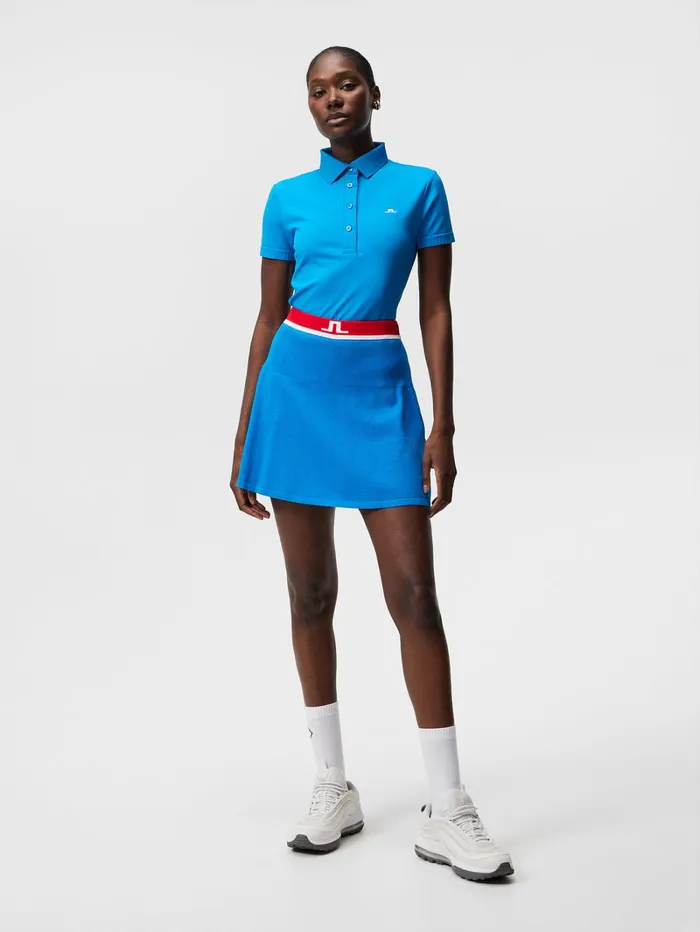 Women Barbara Polo Brilliant Blue JLindeberg Polo Shirts Women Barbara Polo Brilliant Blue JLindeberg Polo Shirts