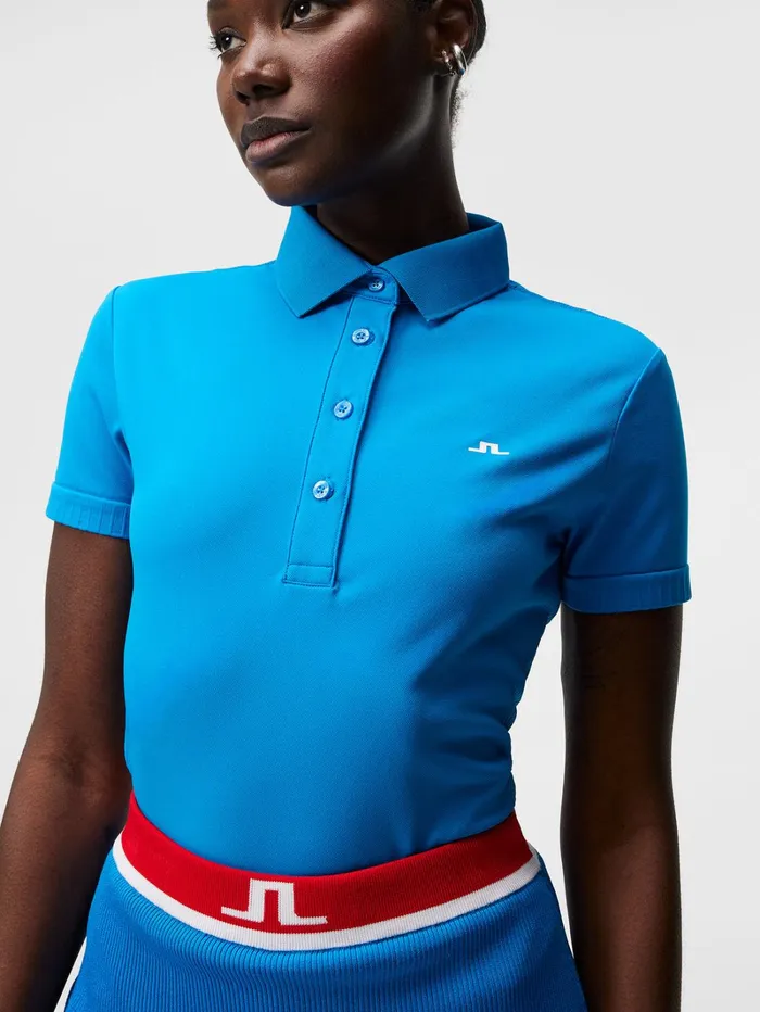 Women Barbara Polo Brilliant Blue JLindeberg Polo Shirts Women Barbara Polo Brilliant Blue JLindeberg Polo Shirts