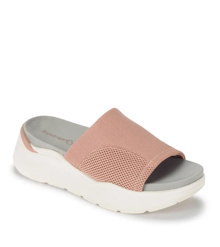 Women Baretraps Active Sandals Whisper Platform Slide Sandal Soft Pink