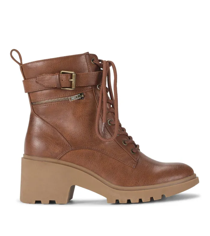 Women Baretraps Booties Dani Lace Up Boot Cognac