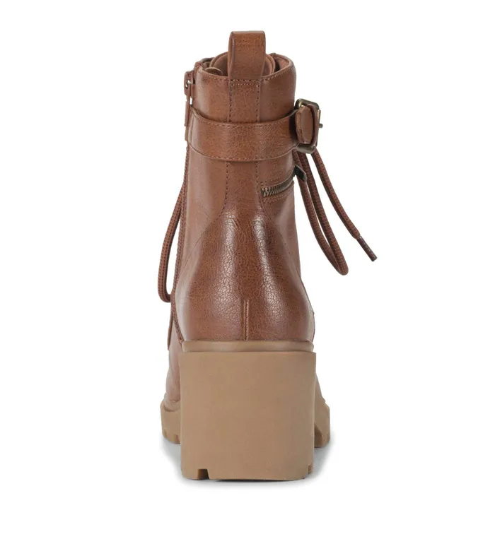Women Baretraps Booties Dani Lace Up Boot Cognac