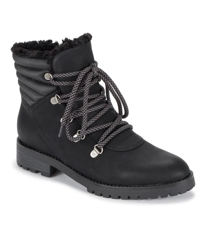 Women Baretraps Booties Dennison Lace Up Boot Black
