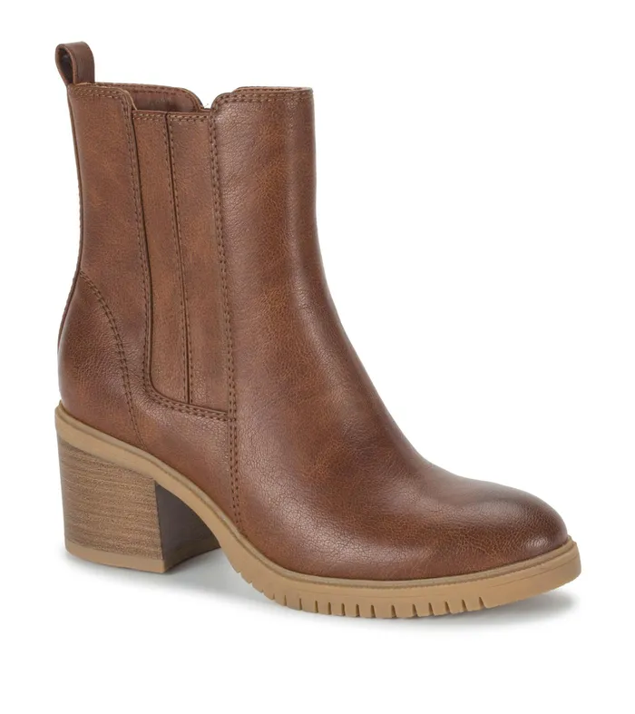 Women Baretraps Posture Plus Boots Feeney Block Heel Boot Cognac