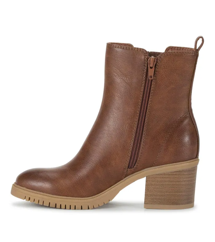 Women Baretraps Posture Plus Boots Feeney Block Heel Boot Cognac