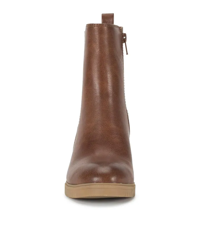 Women Baretraps Posture Plus Boots Feeney Block Heel Boot Cognac