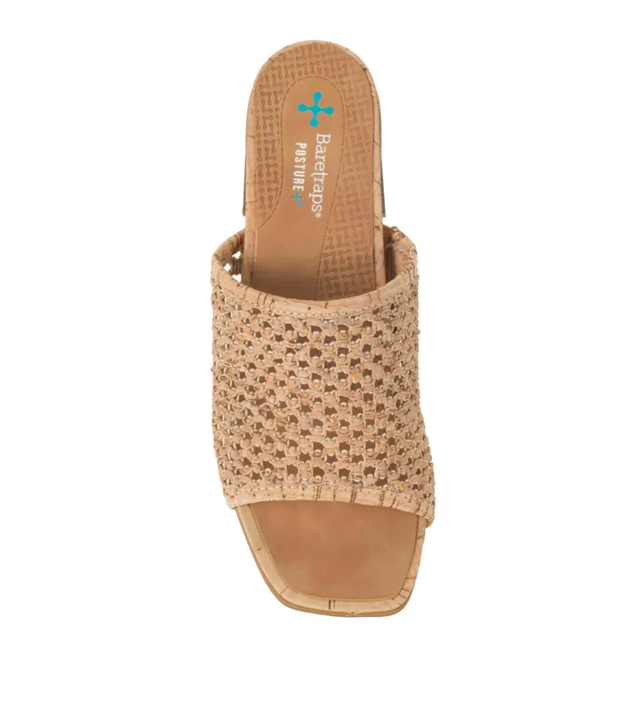 Women Baretraps Posture Plus Sandals Brenda Block Heel Sandal Natural