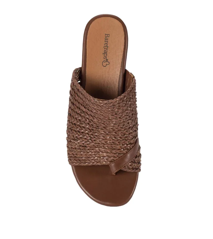 Women Baretraps Slides and Slip On Sandals Abey Wedge Slide Sandal Brush Brown