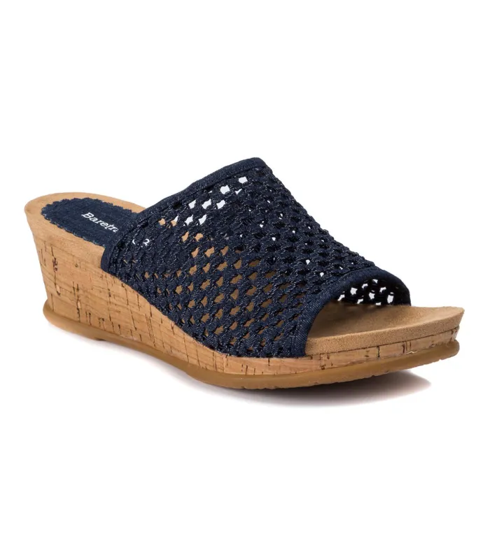 Women Baretraps Slides and Slip On Sandals Flossey Wedge Slide Sandal Dark Denim Women Baretraps Slides and Slip On Sandals Flossey Wedge Slide Sandal Dark Denim