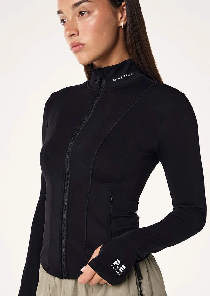 Women Baseline PE Nation BREAKTHROUGH JACKET IN BLACK