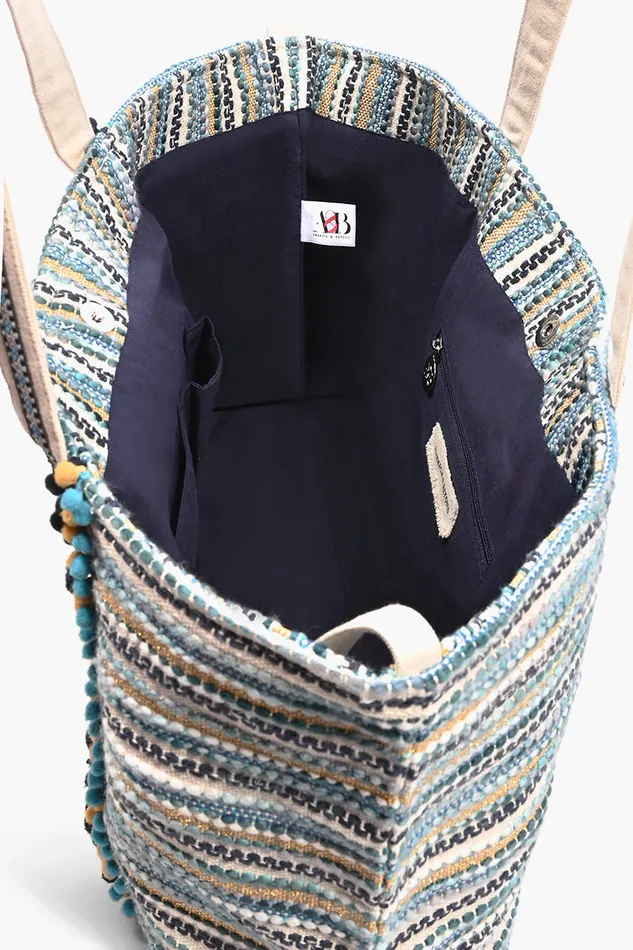Women Beach Bags America and Beyond Grecian Nights Evil Eye Tote
