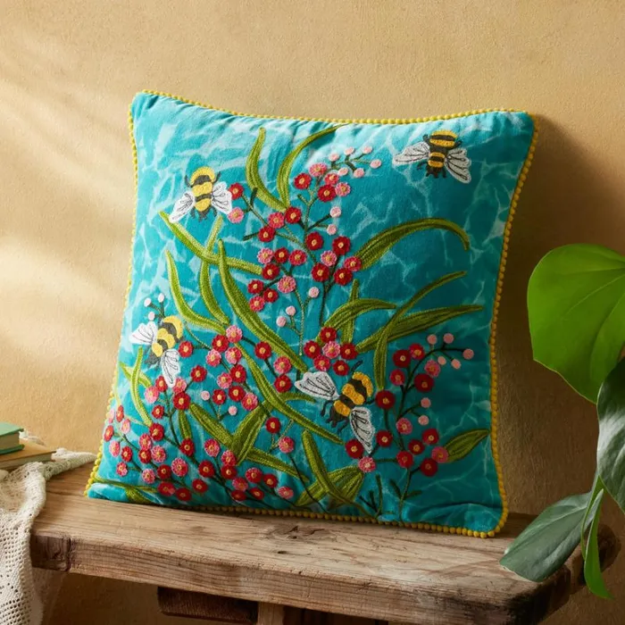 Women Bee Happy Pillow Sundance Catalog Decor