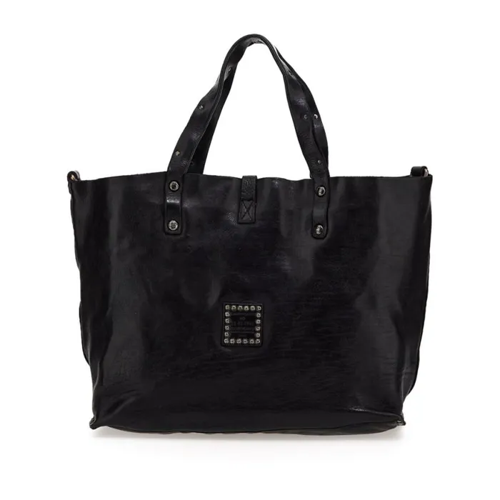 Women Bella Di Notte Black Campomaggi ShoppersTote Bags Women Bella Di Notte Black Campomaggi ShoppersTote Bags