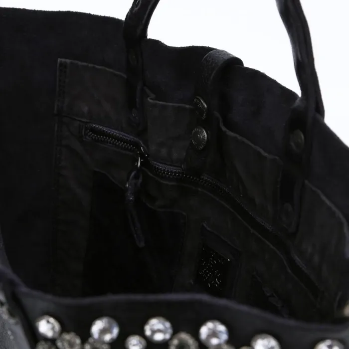 Women Bella Di Notte Black Campomaggi ShoppersTote Bags Women Bella Di Notte Black Campomaggi ShoppersTote Bags
