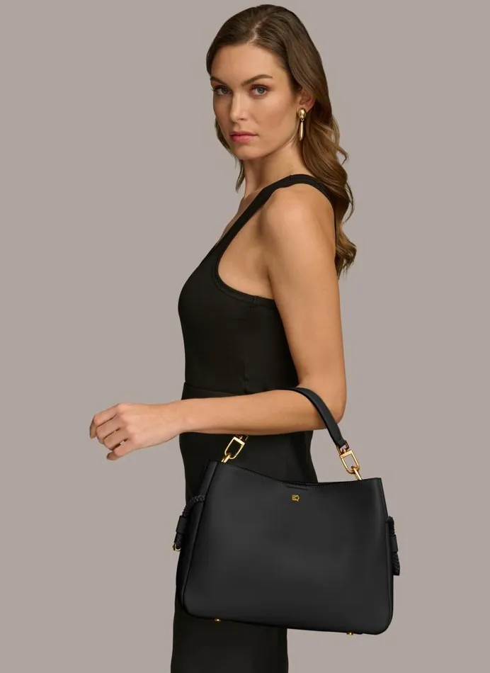 Women BELLEROSE SATCHEL Black Donna Karan New York Crossbodies And Satchels
