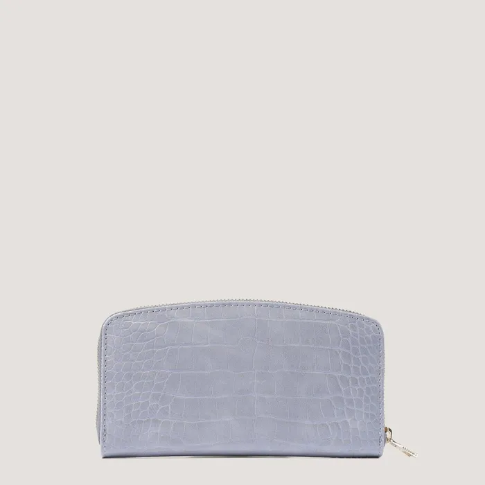 Women Benny Purse Steel Blue Croc Fiorelli Zip Purses