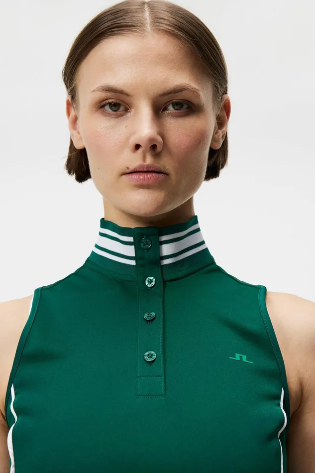 Women Bettina Top Rain Forest JLindeberg Polo Shirts Women Bettina Top Rain Forest JLindeberg Polo Shirts