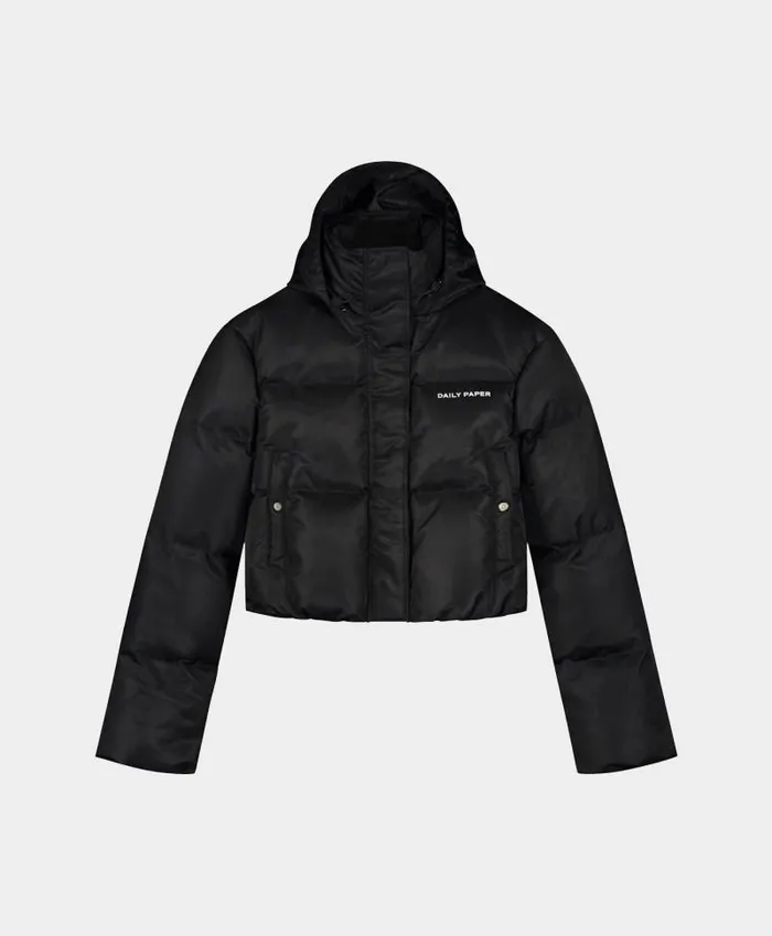 Women Black Epuff Cropped Jacket Daily Paper Jackets
