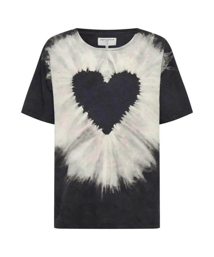 Women BLACK HEART TIE DYE UNISEX TEE One Teaspoon Tees and Tanks Women BLACK HEART TIE DYE UNISEX TEE One Teaspoon Tees and Tanks