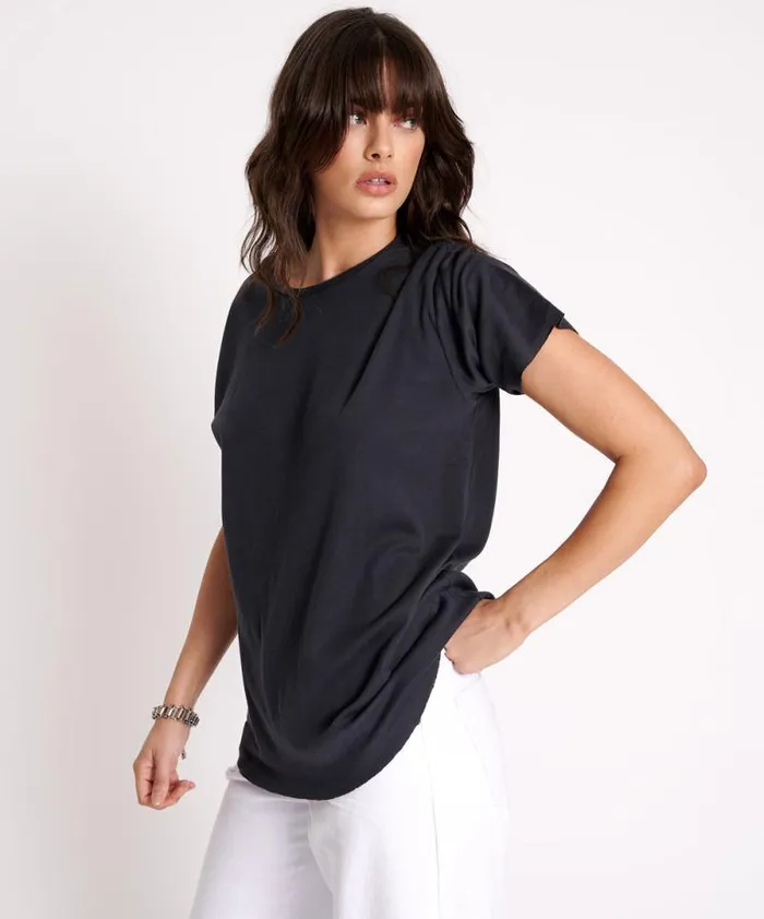 Women BLACK STONE RIBBED UNISEX TEE One Teaspoon Tees and Tanks Women BLACK STONE RIBBED UNISEX TEE One Teaspoon Tees and Tanks