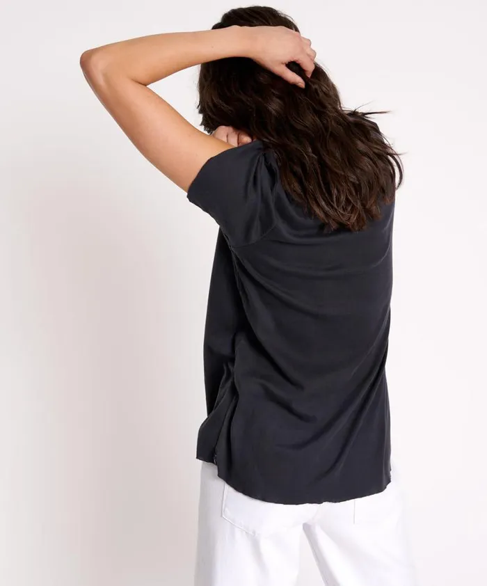 Women BLACK STONE RIBBED UNISEX TEE One Teaspoon Tees and Tanks Women BLACK STONE RIBBED UNISEX TEE One Teaspoon Tees and Tanks