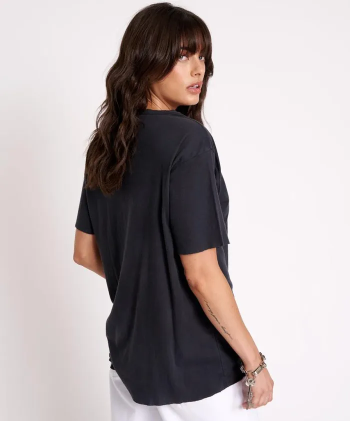 Women BLACK STONE RIBBED UNISEX TEE One Teaspoon Tees and Tanks Women BLACK STONE RIBBED UNISEX TEE One Teaspoon Tees and Tanks