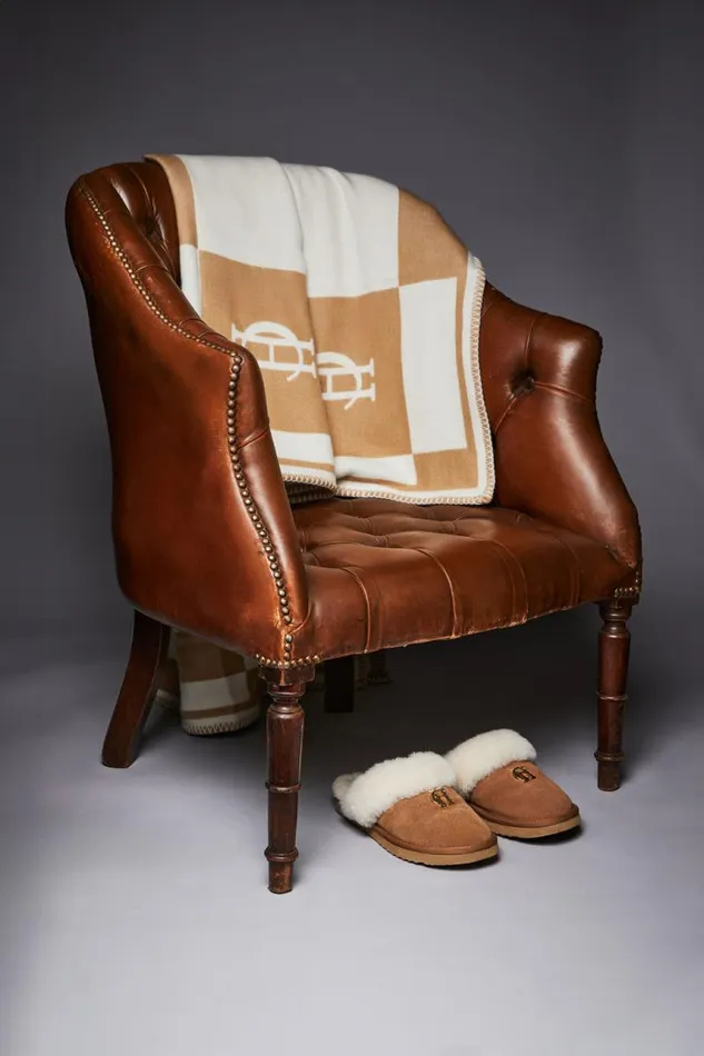 Women Blanket Holland Cooper Luxury Blanket Camel Cream