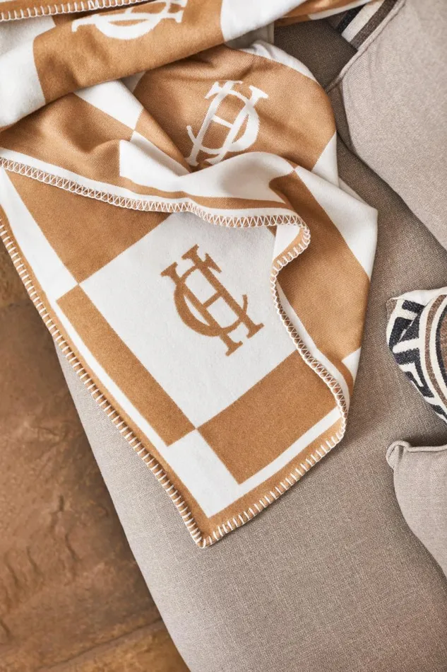 Women Blanket Holland Cooper Luxury Blanket Camel Cream