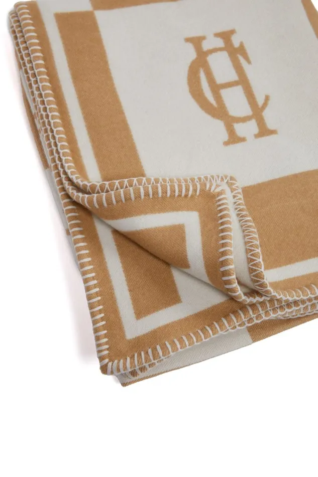 Women Blanket Holland Cooper Luxury Blanket Camel Cream